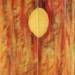 Lune Japonaise (diptyque) / peinture à l'huile