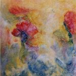 Fleur rouge / acrylique