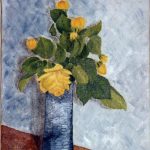 Roses jaunes / peinture à l'huile