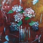 Hortensias / technique mixte