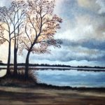 Etang de Leon / peinture à l'huile