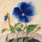 Pensée Bleue / technique : peinture à l'huile