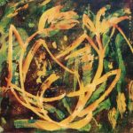 Jeu de lignes / technique mixte