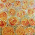 Champs-de-tournesols / acrylique