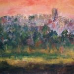 Lectoure-orange / acrylique