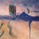 Lectoure-vigne-violette / acrylique