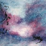 Orage-bleu / technique mixte
