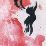 Impression-rouge-noir / acrylique