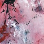 Impression-bleu-rouge / acrylique