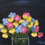 Bouquet Anémones / peinture à l'huile