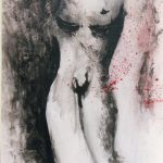 Corps-noir-et-blanc / acrylique-marouflage