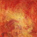 Soleil-rouge / technique mixte